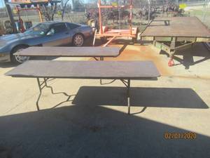 lot 177 image: TWO 8 FT FOLDING TABLES&nbsp