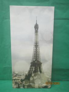 lot 181 image: EFFIEL TOWER CANVAS WALL ART 12X24