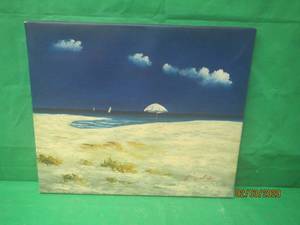 lot 182 image: CANVAS WALL ART SIGNED BY ARTIST E GEELONG 20X24