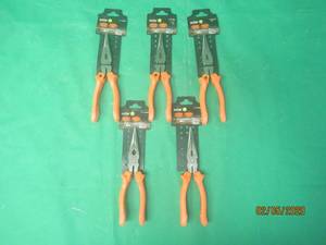 lot 312 image: 5 NEW LONG NOSE PLIERS&nbsp