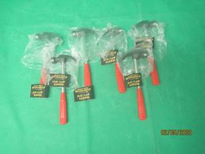 lot 331 image: 6 NEW SMALL MINI CLAW HAMMERS&nbsp
