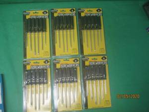 lot 325 image: 6 NEW PACKS SCREWDRIVERS ASST SIZES SEE PICS