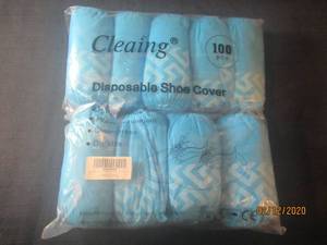 lot 456 image: CLEAING DISPOSABLE SHOE COVERS 100PCS