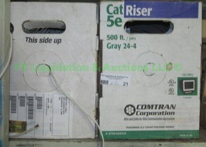 lot 21 image: Cat5E cable rolls, partial rolls only