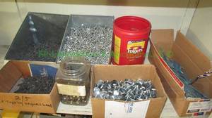 lot 56 image: Assorted hardware and storage bins as shown