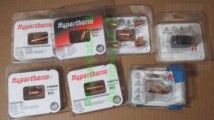 lot 65 image: Hypertherm welding electrodes unused in blister packs