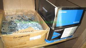 lot 119 image: J corners 1 box & Strong-Point N808 Slotted Indented zinc coated Hex Washer Head 2 boxes