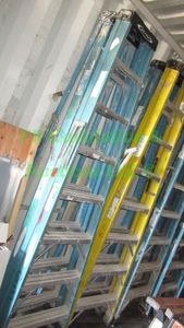 lot 427 image: Werner 8ft folding ladder, 2 count