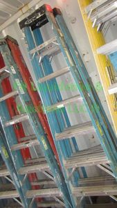 lot 431 image: Werner 8ft folding ladder, 2 count