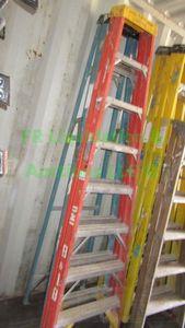 lot 442 image: Werner 8ft folding ladder, 2 count
