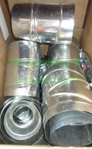 lot 465 image: Metal duct vent connector parts