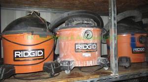 lot 483 image: Ridgid wetdry shop vacs, 3 total