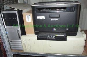 lot 492 image: Computer hardware including HP compaq computer, Smasung printer and more