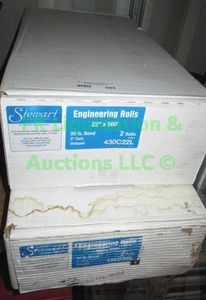 lot 505 image: Stewart engineering paper rolls, 2 sizes