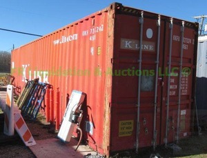lot 529 image: K Line dry freight container, contents not included