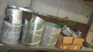 lot 162 image: Assorted galvanized duct connectors and components plus, generous quantity