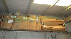 lot 161 image: Manson duct & Elastomeric pipe insulation plus, contents of shelf