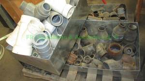 lot 218 image: Assorted cast iron pipe connectors plus as shown