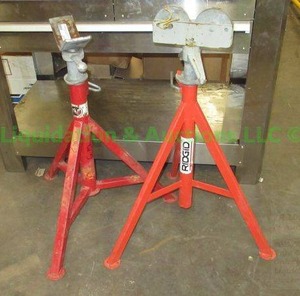 lot 217 image: Ridgid model RJ-99 roller head pipe stands, 2 count