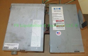 lot 246 image: Eaton Cutler Hammer & Siemens enclosed switches