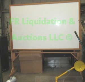 lot 274 image: Dry erase board on stand 77 tall x 74 wide