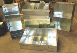 lot 271 image: Galvanized metal hardware storage bins, various sizes as shown