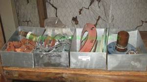 lot 296 image: Assorted HVAC parts and hardware as shown plus storage bins
