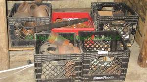 lot 304 image: Assorted HVAC parts and hardware as shown plus storage bins