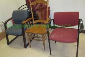 lot 383 image: Office accent chairs complete matching set and more, 9 total
