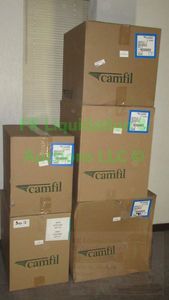 lot 361 image: Camfil aeropleat pleated air filters, sizes, 20x20x2, 25x20x2, 24x24x2, 20x15x2, 5 boxes