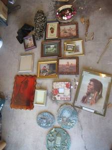 lot 87 image: FRAMED PICTURES, HOME DECOR AND MORE
