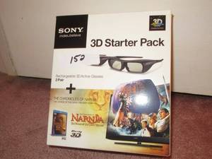 lot 152 image: SONY 3D STARTER PACK WITH RECHARGEABLE 3D ACTIVE GLASSES 2 PAIR