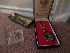 lot 158 image: 1998 OLYMPICS KEY CHAIN AND VIRGIN MERMAID TOPLESS FISHING LURE