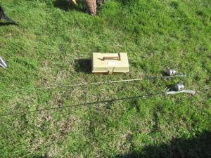 lot 207 image: ZEBCO 33 CLASSIC REEL ON SHAKESPEARE ALPHA ROD, ZEBCO 33 CLASSIC REEL ON ZEBCO GRAPHITE ROD AND PLANO TACKLE BOX WITH LURES