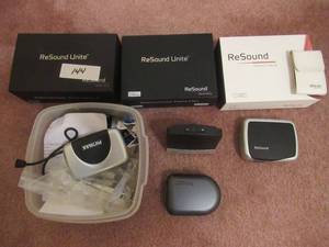 lot 144 image: NUMEROUS RESOUND HEARING AIDS