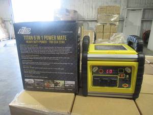 lot 2 image: TITAN 6 IN 1 POWER MATE HEAVY DUTY POWER-700 CCA 22AH. MODEL# 533-USA. NEW IN UNOPENED BOX.
