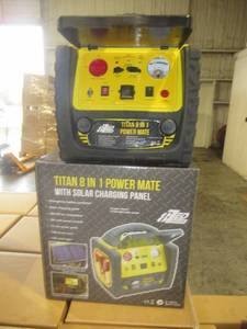 lot 3 image: TITAN 8 IN 1 POWER MATE PORTABLE POWER STATION. NEW IN UNOPENED BOX.