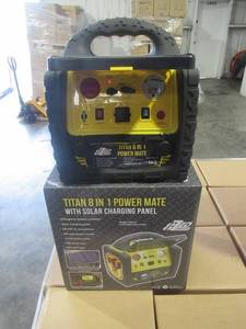 lot 7 image: TITAN 8 IN 1 POWER MATE PORTABLE POWER STATION. NEW IN UNOPENED BOX.