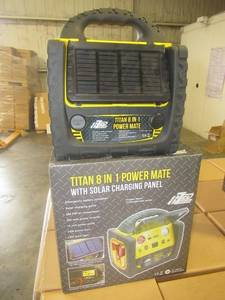 lot 11 image: TITAN 8 IN 1 POWER MATE PORTABLE POWER STATION. NEW IN UNOPENED BOX.
