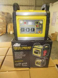 lot 12 image: TITAN 6 IN 1 POWER MATE HEAVY DUTY POWER-700 CCA 22AH. MODEL# 533-USA. NEW IN UNOPENED BOX.