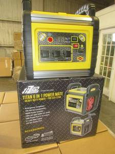 lot 14 image: TITAN 6 IN 1 POWER MATE HEAVY DUTY POWER-700 CCA 22AH. MODEL# 533-USA. NEW IN UNOPENED BOX.