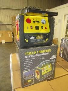 lot 17 image: TITAN 8 IN 1 POWER MATE PORTABLE POWER STATION. NEW IN UNOPENED BOX.
