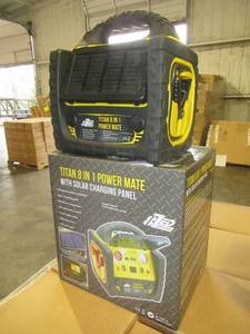 lot 19 image: TITAN 8 IN 1 POWER MATE PORTABLE POWER STATION. NEW IN UNOPENED BOX.