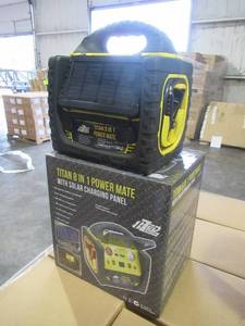 lot 31 image: TITAN 8 IN 1 POWER MATE PORTABLE POWER STATION. NEW IN UNOPENED BOX.
