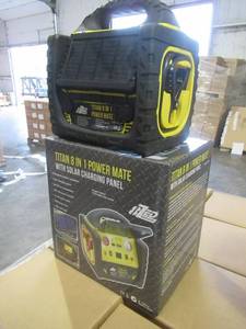 lot 33 image: TITAN 8 IN 1 POWER MATE PORTABLE POWER STATION. NEW IN UNOPENED BOX.