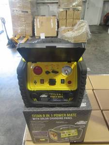 lot 35 image: TITAN 8 IN 1 POWER MATE PORTABLE POWER STATION. NEW IN UNOPENED BOX.
