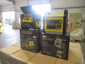 lot 38 image: TITAN 8 IN 1 POWER MATE PORTABLE POWER STATION AND TITAN 6 IN 1 POWER MATE HEAVY DUTY POWER-700 CCA 22AH. NEW IN UNOPENED BOXES