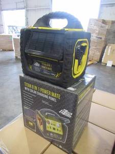 lot 48 image: TITAN 8 IN 1 POWER MATE PORTABLE POWER STATION. NEW IN UNOPENED BOX.