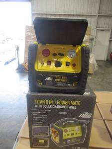 lot 46 image: TITAN 8 IN 1 POWER MATE PORTABLE POWER STATION. NEW IN UNOPENED BOX.