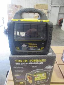 lot 50 image: TITAN 8 IN 1 POWER MATE PORTABLE POWER STATION. NEW IN UNOPENED BOX.